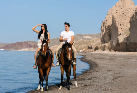 horse riding in Santorini Greece