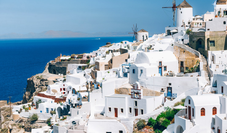 Traditional Oia village in Santorini