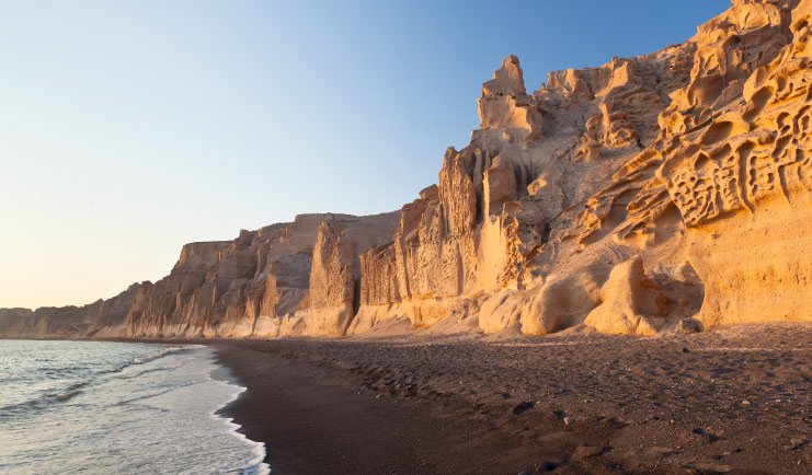 vlychada beach in Santorini Greece
